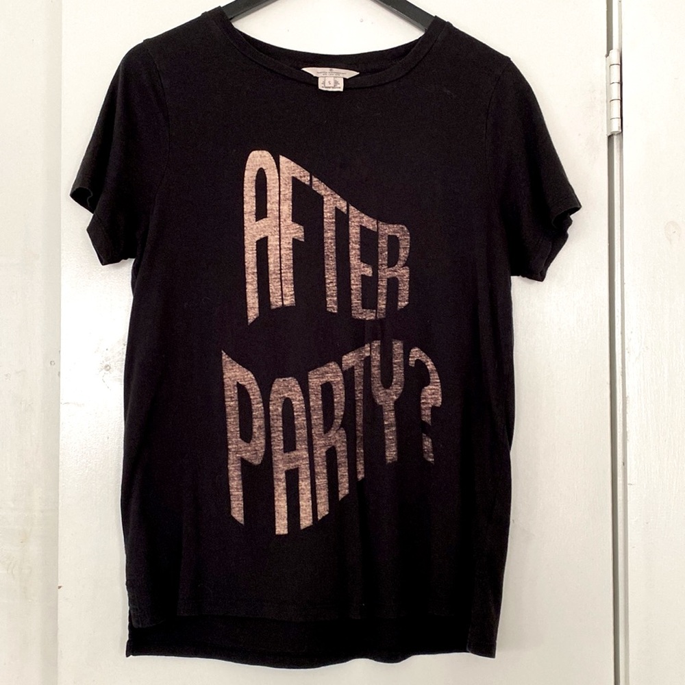 French Connection After Party super soft black graphic tee
